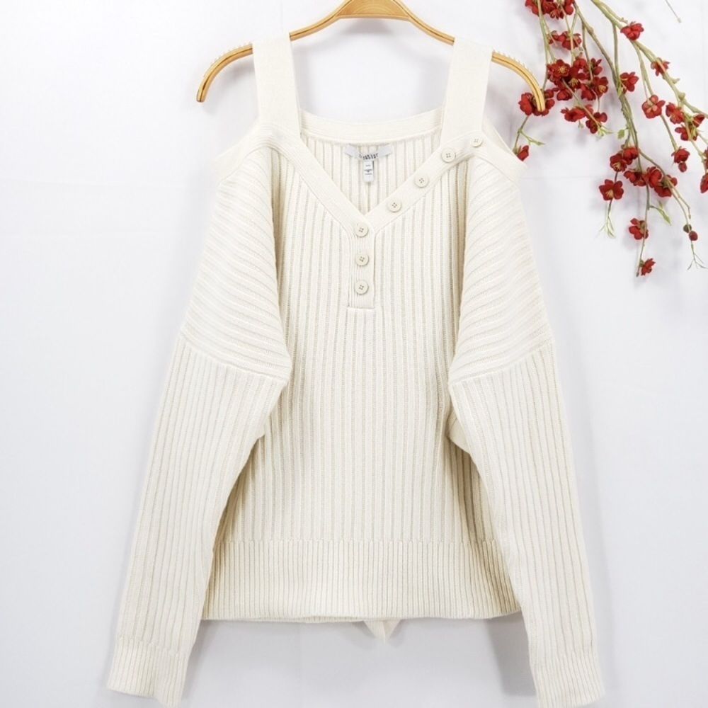 10 Crosby Derek Lam Knit Cold Shoulder Sweater